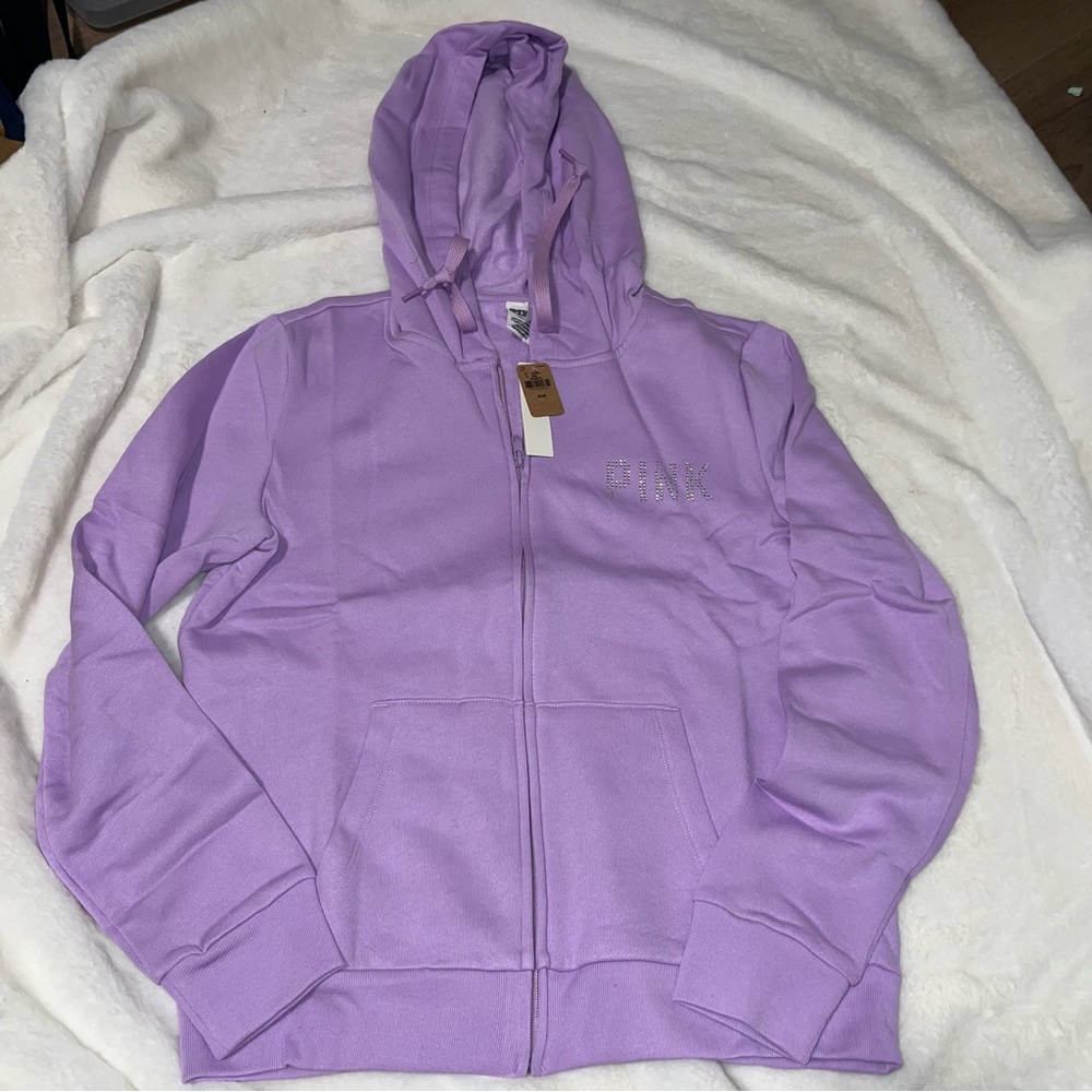 New Victoria secret pink full zip size medium